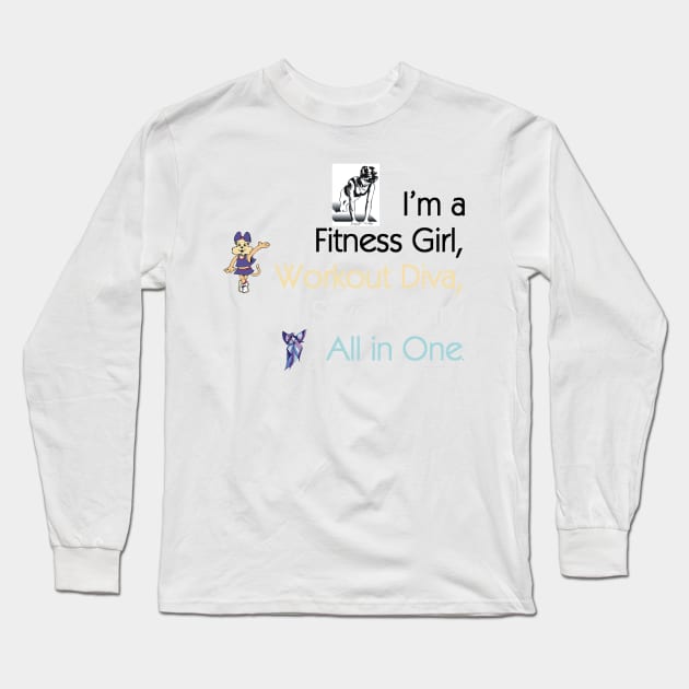 Workout Diva Long Sleeve T-Shirt by teepossible